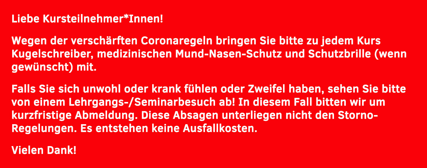 Liebe Kursteilnehmer!