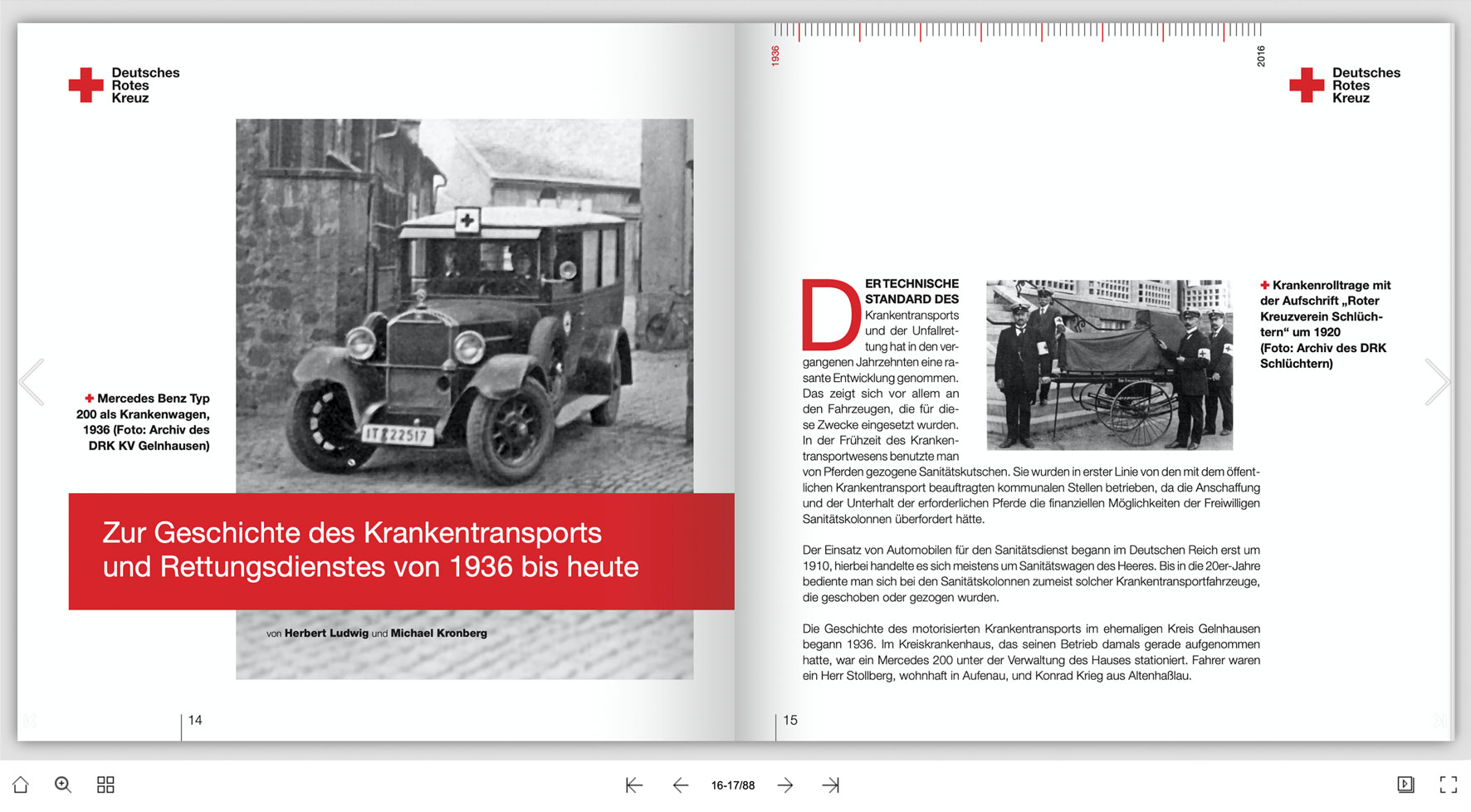 80 Jahre motorisierter Krankentransport und Rettungsdienst