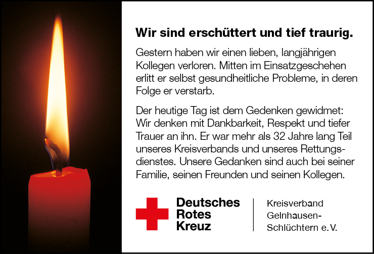 Wir sind erschüttert und tief traurig.
